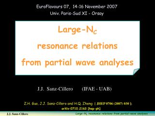 Large-N C resonance relations from partial wave analyses