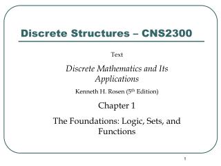 Discrete Structures – CNS2300