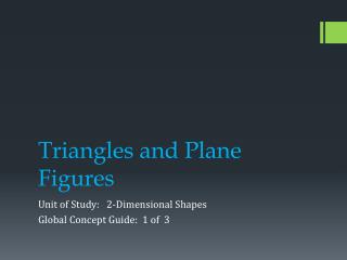Triangles and Plane Figures