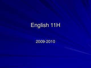English 11H