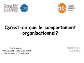 Qu’est-ce que le comportement organisationnel?