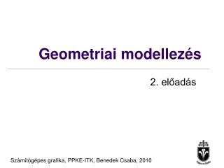 Geometriai modellezés
