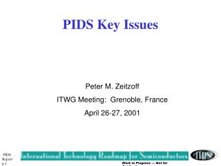 PIDS Key Issues