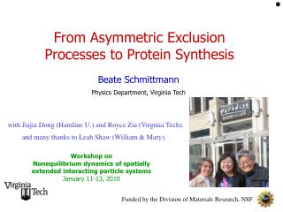 From Asymmetric Exclusion Processes to Protein Synthesis