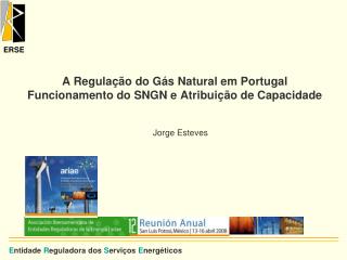 A Regulação do Gás Natural em Portugal Funcionamento do SNGN e Atribuição de Capacidade