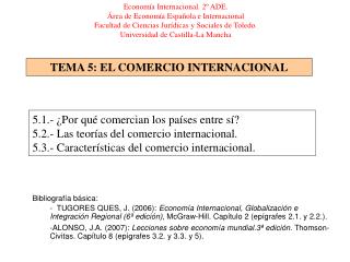 TEMA 5: EL COMERCIO INTERNACIONAL