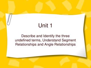 Unit 1