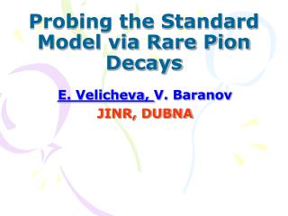Probing the Standard Model via Rare Pion Decays