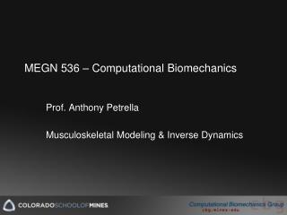 MEGN 536 – Computational Biomechanics