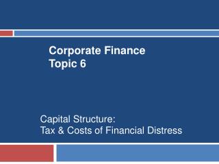 PPT - Corporate Finance Topic 6 PowerPoint Presentation, free download ...