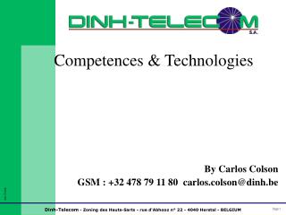 Competences &amp; Technologies