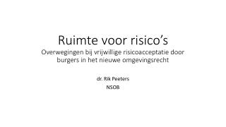 dr. Rik Peeters NSOB