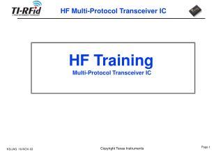 HF Training Multi-Protocol Transceiver IC
