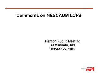 Comments on NESCAUM LCFS