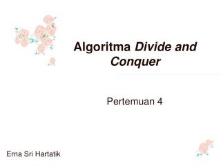 Algoritma Divide and Conquer