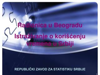 REPUBLIČKI ZAVOD ZA STATISTIKU SRBIJE