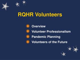 RQHR Volunteers