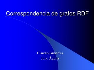 Correspondencia de grafos RDF