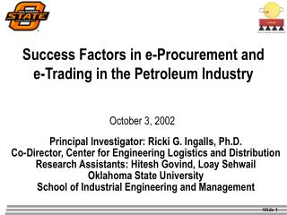 Success Factors in e-Procurement and e-Trading in the Petroleum Industry