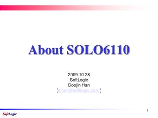 About SOLO6110