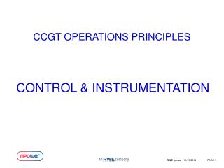 CCGT OPERATIONS PRINCIPLES