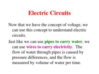 Electric Circuits