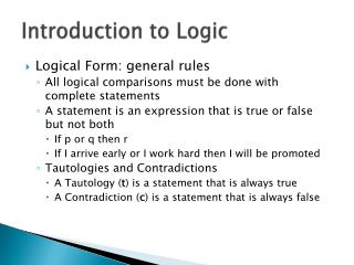 Introduction to Logic