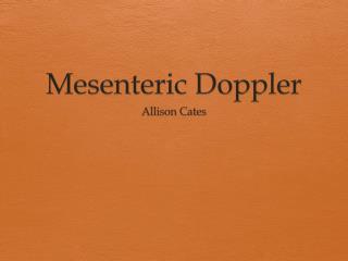 Mesenteric Doppler