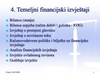 4. Temeljni financijski izvještaji