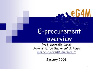 E-procurement overview