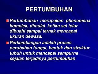 PERTUMBUHAN