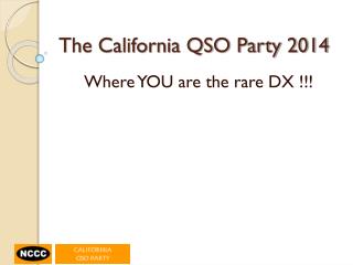 The California QSO Party 2014