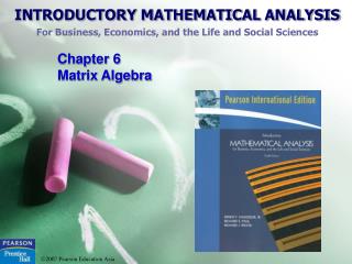 Chapter 6 Matrix Algebra