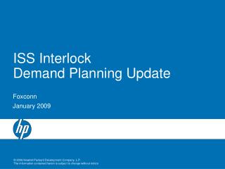 ISS Interlock Demand Planning Update