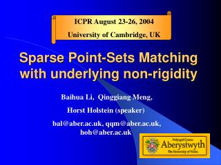 Sparse Point-Sets Matching with underlying non-rigidity