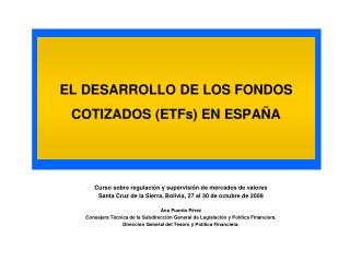 EL DESARROLLO DE LOS FONDOS COTIZADOS (ETFs) EN ESPAÑA