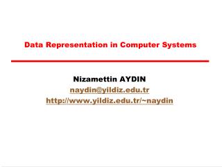 Data Representation in Computer Systems