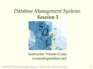 Database Management Systems Session 5