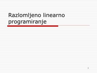 Razlomljeno linearno programiranje