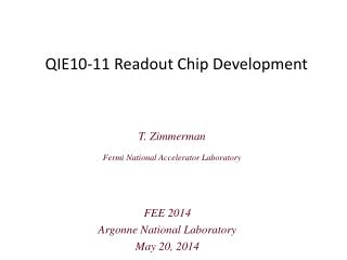 QIE10-11 Readout Chip Development