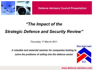 Defence Advisers Council Presentation