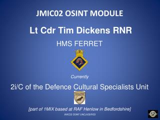 JMIC02 OSINT MODULE