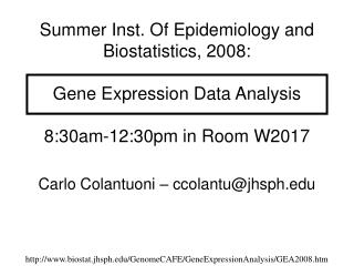 Carlo Colantuoni – ccolantu@jhsph