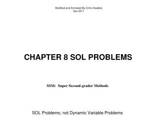 Chapter 8 sol problems