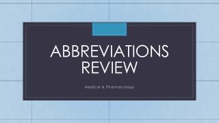 Abbreviations Review