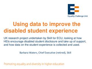 Using data to improve the disabled student experience