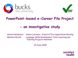 PowerPoint-based e-Career File Project - an investigative study
