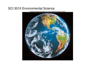 SCI 3010 Environmental Science