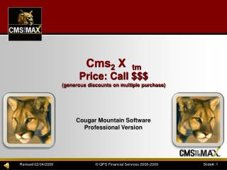 Cougar Mountain Software Professional Version