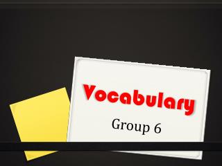 Vocabulary